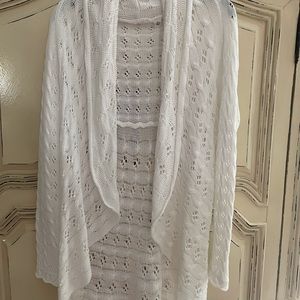 Vintage long openwork cardigan, M